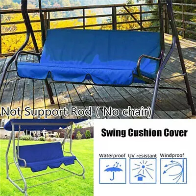 3 Seater Replacement Swing Seat Canopy Cover Set Garden Chair Hammock Cushion • £10.29