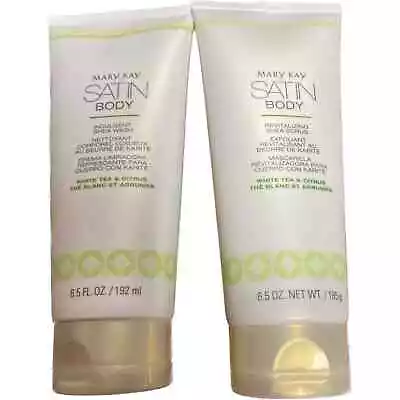 Mary Kay Satin Body Silkening SHEA LOTION White Tea & Citrus 6.5 Oz Lot 2x • $17.99