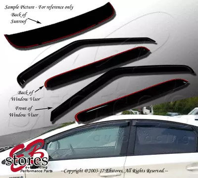 Vent Shade Outside Mount Window Visor Sunroof 5pc Mitsubishi Lancer 07-17 4 Door • $41.15