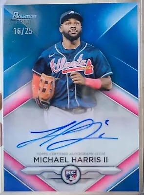 Michael Harris Ii 2023 Bowman Sterling Rookie On-card Auto Blue /25 Braves!! • $140