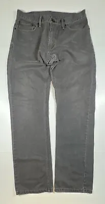Levis 514 Jeans Men's 33x32 Slim Straight Gray Striped Textured Denim Cotton • $24.95