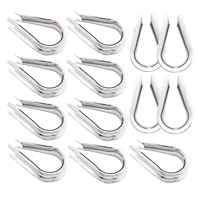 15Pack M8 Stainless Steel Thimble For 5/16 Inch Wire Rope Cable Thimbles Rigging • $15.49