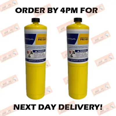Mapp Map Pro Plus Gas Disposable Bottle Plumbers Burner Cylinder 400g 123612 • £14.99