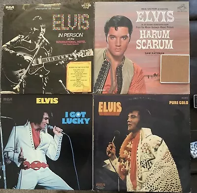 ELVIS PRESLEY - Lot Of FOUR Different VG+/EX Vinyl LP Albums W/sleeves • $7.99