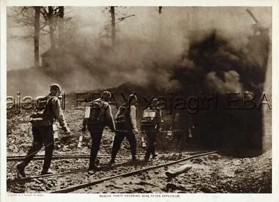 Coal Mining Disaster Search & Rescue Team 1918 Vintage Print & Story • £66.45