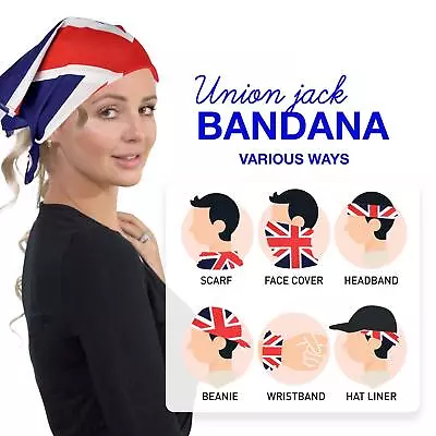 Union Jack Flag 100% Cotton Bandana • £8.99