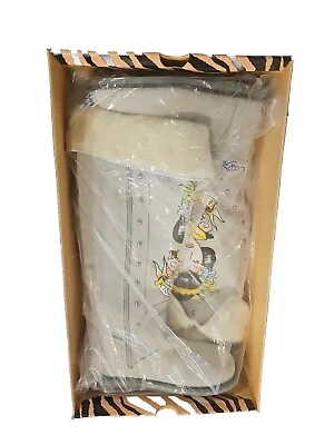 ED HARDY  KISS OF THE GEISHA  Ivory Genuine Suede Tall Sherpa Lined Boot NIB 7  • $87.50