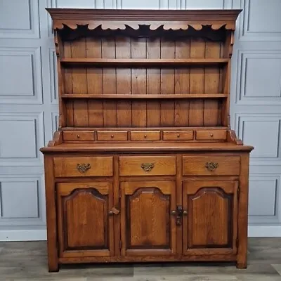 Vintage Solid Wood Antique Oak Welsh Dresser Country Farmhouse Style - Kitchen • £549.99