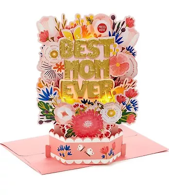 Mother’s Day Card Hallmark ~ 3D Pop Up Displayable  Musical & Light Up BEST MOM • $6.99