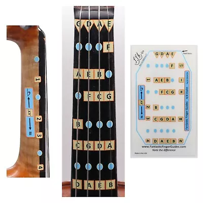 Fantastic Finger Guides® For 4/4 Violin - Fretboard Stickers/Decal • $11.65