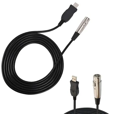 USB To XLR Microphone Connection Cable Microphone Link Adapter Cable Female XLR • £10.88