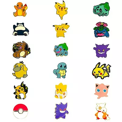 £3.85 • Buy Pokemon Pin Badges Pikachu, Gengar, Snorlax, Eevee, Squirtle & More UK