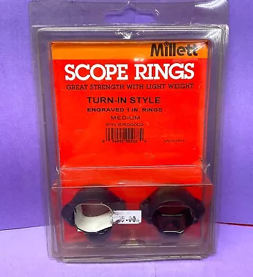 New Millet 1 Inch Medium Turn In Style Scope Rifle Pistol Rings P/n ER00002 • $23.99