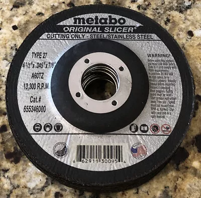 Metabo 655346000 4.5  X .045 X 7/8 Original Slicer A60TZ LOT Of 14 Pieces. • $49.99