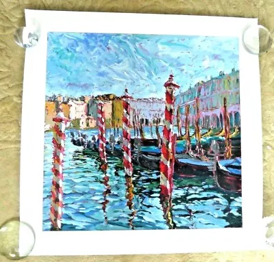 Beautiful Art Work By Marco Sassone Bricole Rose Venice Italy Bricole Poles 1989 • $219.99