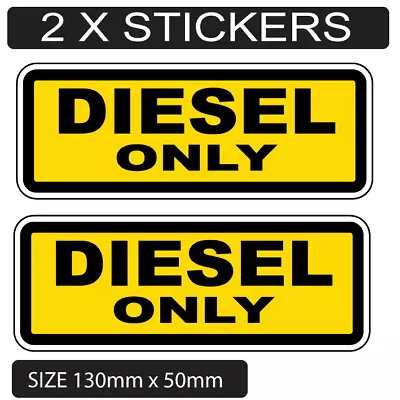 2x DIESEL-ONLY--Sticker-popular-Yellow-and-Black-large Fuel Stickers Popular • $5.95