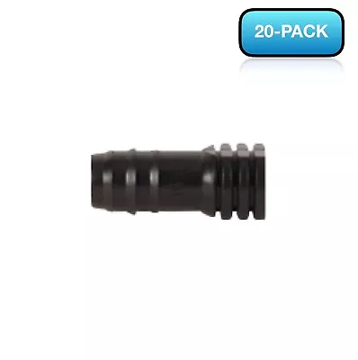 1/2 In. Drip Irrigation Tubing Barb End Plug (20-Pack) Black 30 PSI Hydroponics • $12.23