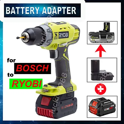 $37.60 • Buy Battery Adapter For BOSCH 18V Lithium Convert To Ryobi 18V Tools Connector