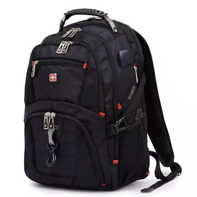 Men's 17  Swiss Gear Dustproof Laptop Travel Shoulder Bag Macbook Hike Backpack • $49.99