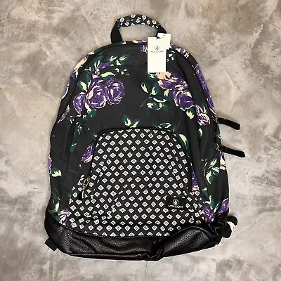 Volcom Schoolyard Canvas Backpack School Bag Women’s Girls Multicolor Floral NWT • $29.99