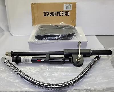 New Proline DESK BOOM MIC STAND MS112BK + 19  Chrome GOOSENECK Unused • £38.50