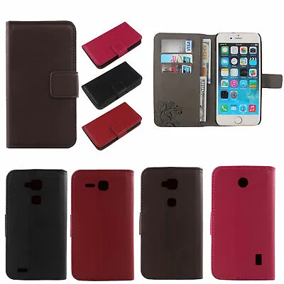 New For Smart Phone- Genuine Real Flip Leather Case Cover Wallet Protective Skin • $23.59