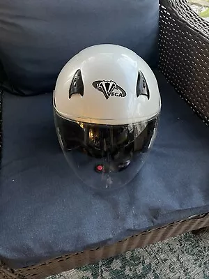 Vega NT200 Motorcycle Helmet White Visor DOT Small • $24.99