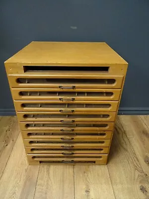 Vintage  Soft Embroidery/Cotton Reels  Shop Display Haberdashery Cabinet • £150