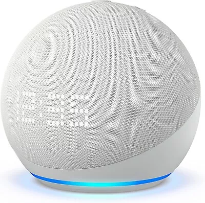 Echo Dot LED Clock 5th Alexa Smart Assistant Speaker Motion Temp Sensor White • $159.99