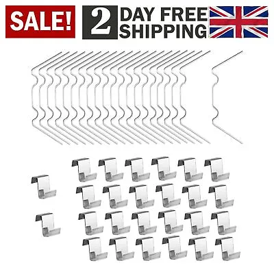 £7.40 • Buy 100Pcs Greenhouse Clips For Glass Stainless Steel Glazing Window Clips