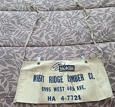 1940s Vintage Tool Nail Apron  Advertisement Wheat Ridge (CO) Lumber Company  • $26