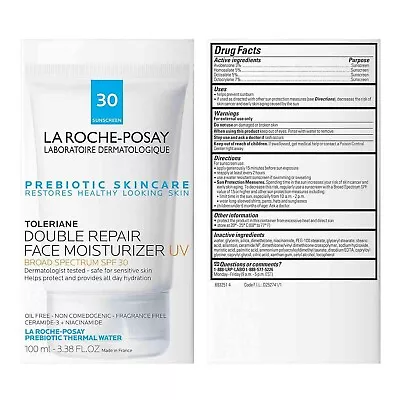 La Roche-Posay Toleriane Double Repair Face Moisturizer UV SPF 30 2.5 Oz 01/2025 • $19.95