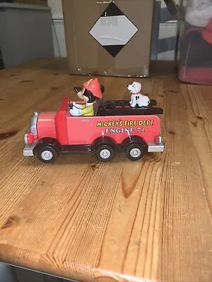 Vintage Disney Mickey Mouse Fire Engine Lucky Pongo 101 Dalmatians Truck Car • £10