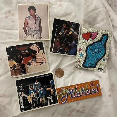 Rare HTF Michael Jackson Sticker Lot Glitter Glove Jackson 5 Holographic Pretty! • £22.18