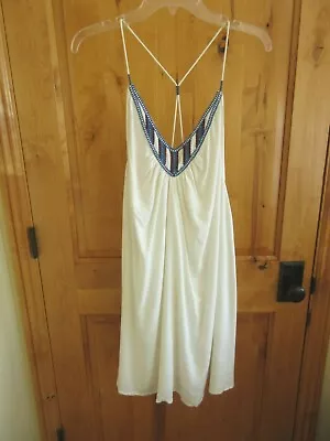 Volcom Money Tree Dress M Nwt Viscose Violet On White Unique Lined String Straps • $19.50