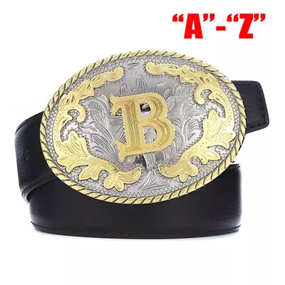 Initial Belt Buckles Alphabet Letter Texas Usa Rodeo Western Cowboy Fashion Men • $11.93