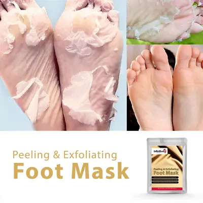 Exfoliating Peel Off Foot Mask Remove Hard Dead Skin Callus Sock Baby Soft Feet • £3.49