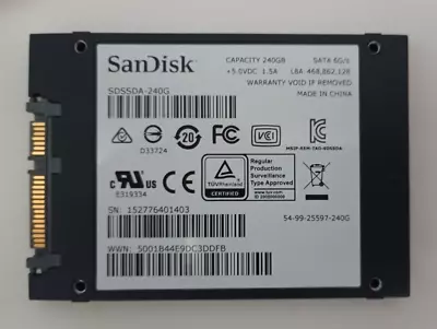 SanDisk SDSSDA-240G 240GB SATA III 2.5 Inch Internal SSD • £5.99