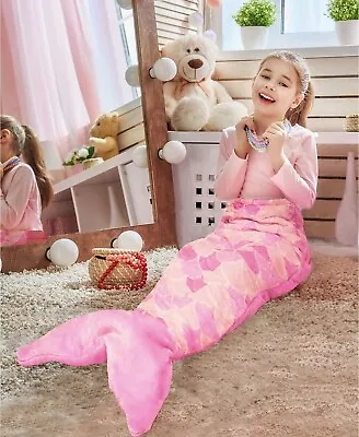 Dream Theory Mermaid Weighted Anxiety Stress Blanket Child Size Pink • £48.14