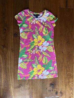 £5.99 • Buy Polo Ralph Lauren Pink Tropical Flowers T-shirt Dress Age 7