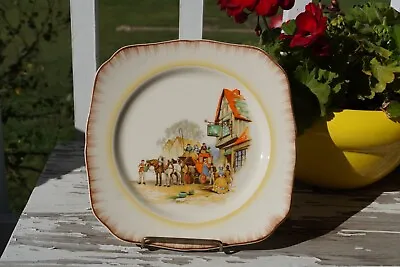 Vintage H&K Tunstall English Village Stagecoach Dinner Plate 9” • $15