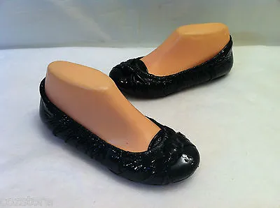 Me Too Black Patent Leather Lawton 2 Ballet Flat Shoe Slip On Comfort Casual 6 M • $14.99