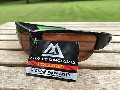 Maxx HD Sunglasses 7 Polarized HDP Black Green Brown Lens Fishing Golf  A1 • $19.99