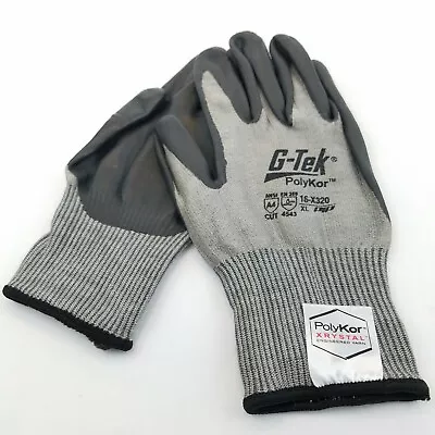G-Tek PolyKor Xrystal Cut Resistant Gloves Level A4 Nitrile Coating #16-350 XL • $8.79