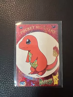 Japanese Charmander #345 Pokémon Vintage Prism Vending Sticker Bandai Cardass 9 • $6