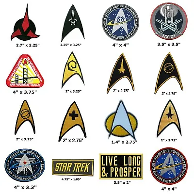 Star Trek Iron On Patch William Shatner Spock Leonard Nimoy Picard Enterprise • $9.47
