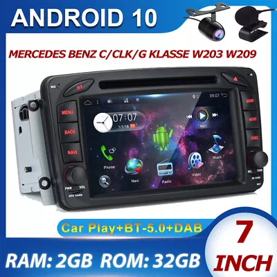 Car Stereo For Mercedes Benz W209 W203 W168 Viano W639 Vito W210 GPS Android 10 • £199.99