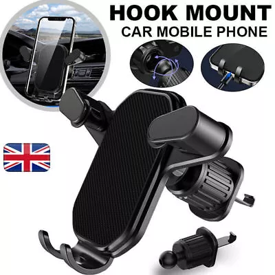 Universal Hook Car Holder Mount Stand Bracket Air Vent Mobile Phone Clip Cradle~ • £5.76