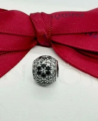 $35 • Buy Genuine Pandora Silver Black CZ Shimmering Blossom Pave Charm  #791170NCKb.