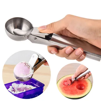 Ice Cream Scoop For Mash Potato Ice Cream Spoon Ball Scooper Stainless Steel UK • £6.20